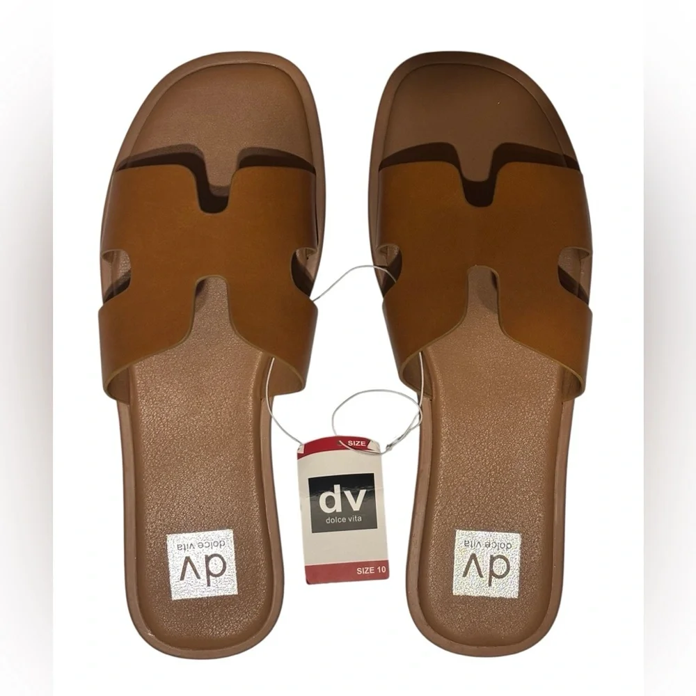 DV by Dolce Vita Tan H Band Slide Sandals Size 10 NWT